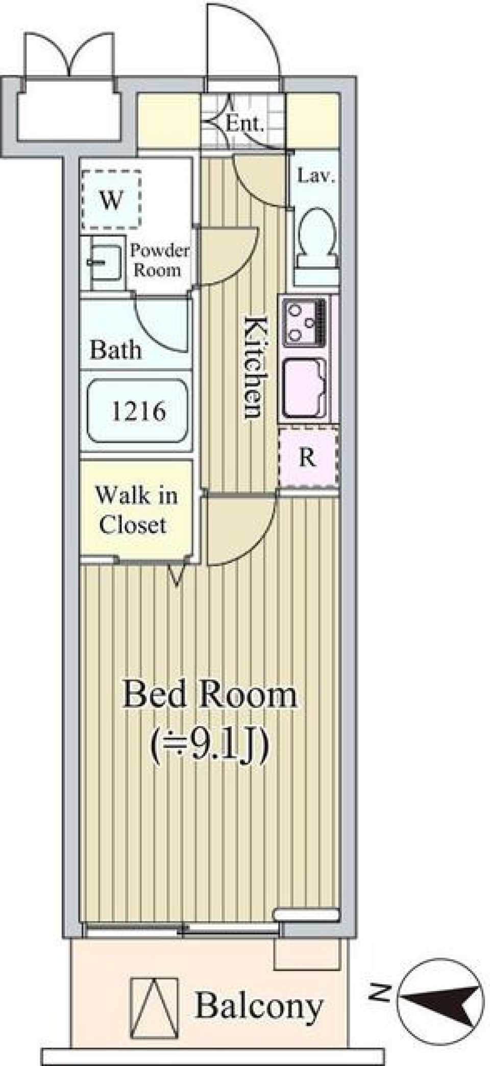 ＡＬＩＶＩＯ西麻布 702号室の間取り図