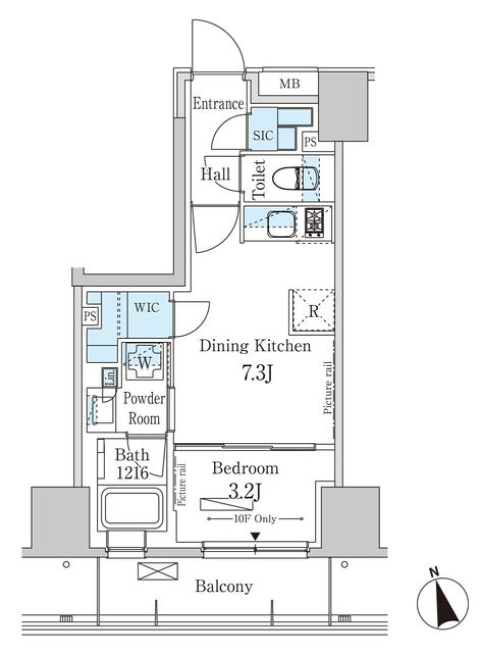 パークアクシス南青山七丁目　803号室［ペット可］の間取り図