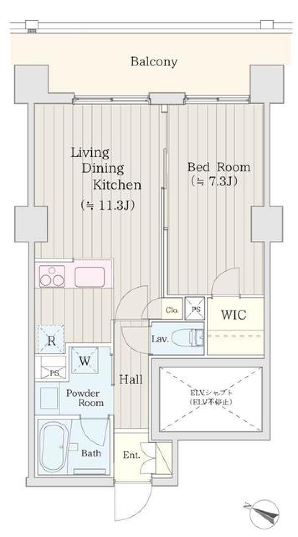 パールコート仙川　506号室の間取り図