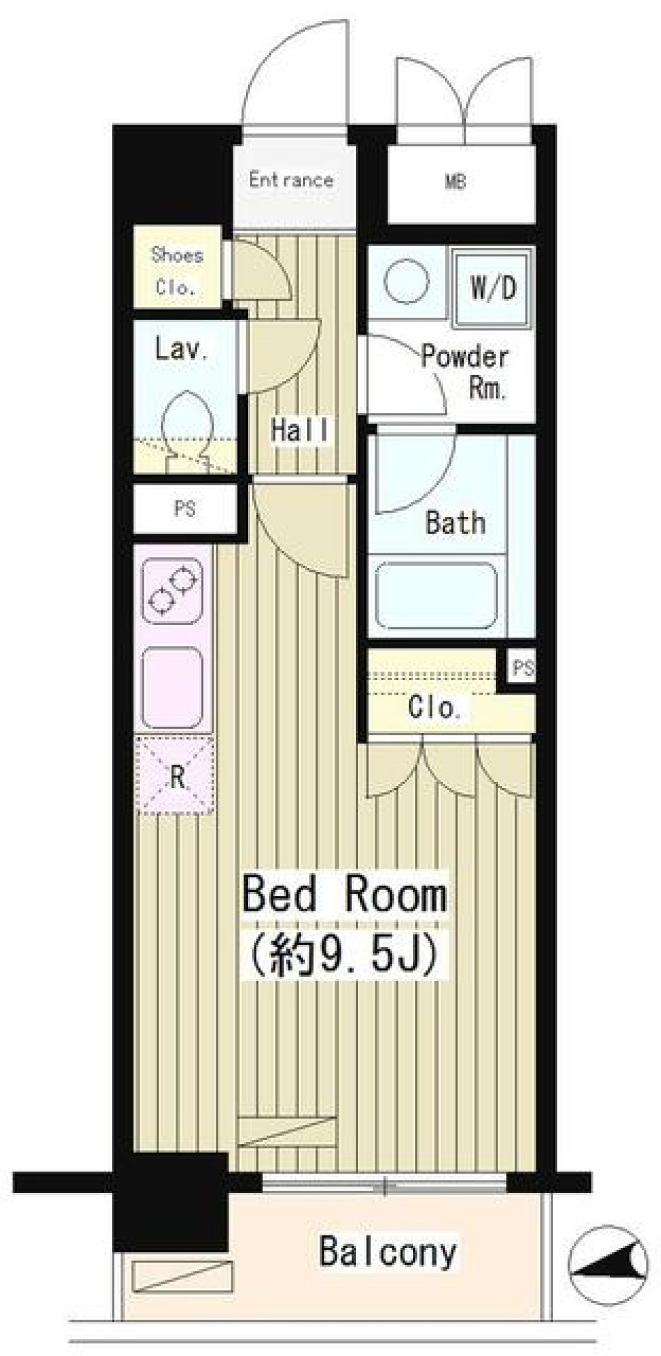 ＣＩＴＹ　ＣＵＲＲＥＮＴ大手町　1403号室の間取り図