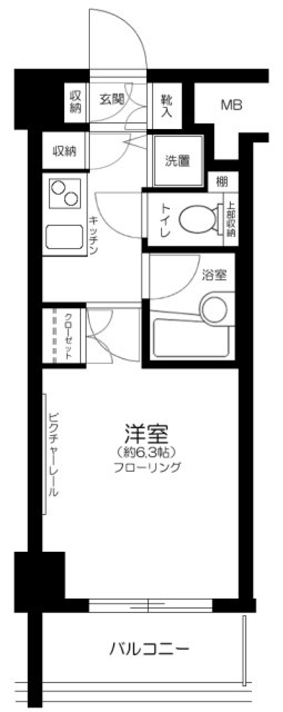 パレステュディオ南麻布 1103号室の間取り図