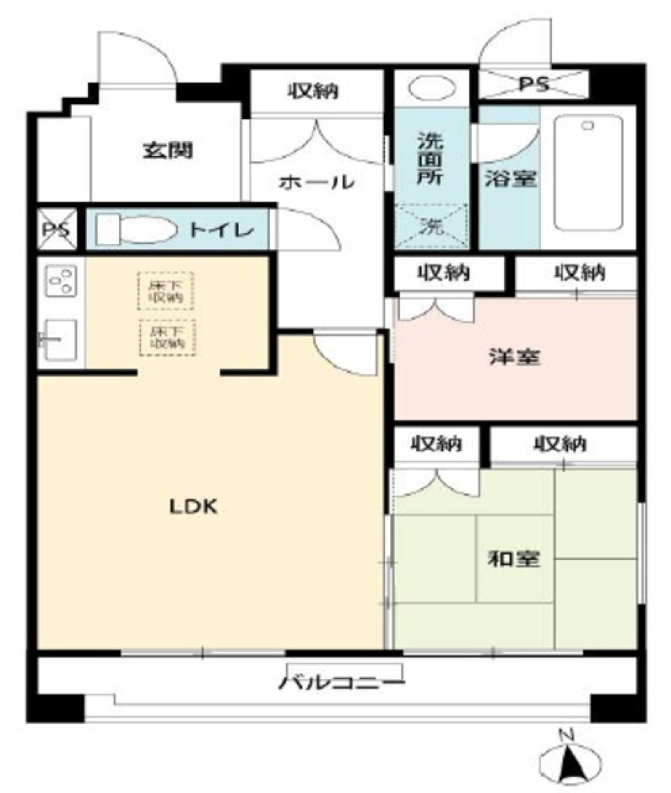 ドゥエ・カスティーロ　104号室の間取り図