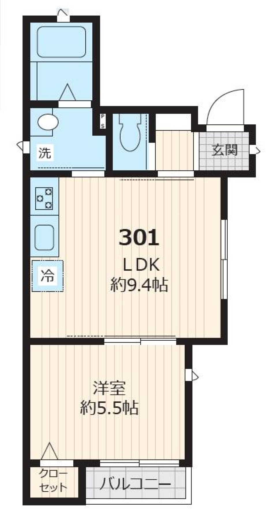 ディアス・ブリランテ　 301号室の間取り図