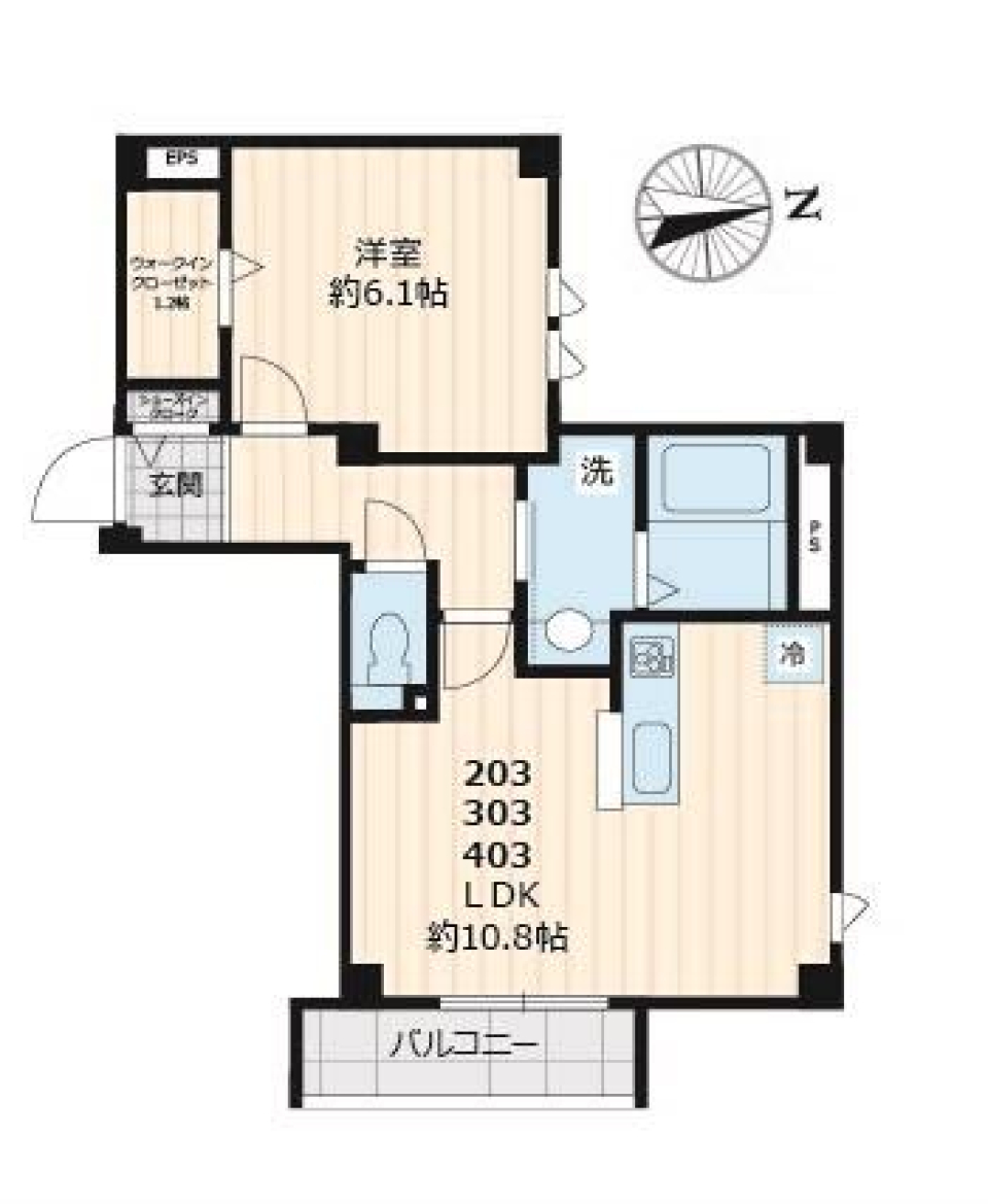 DANK　ダンク 403号室の間取り図