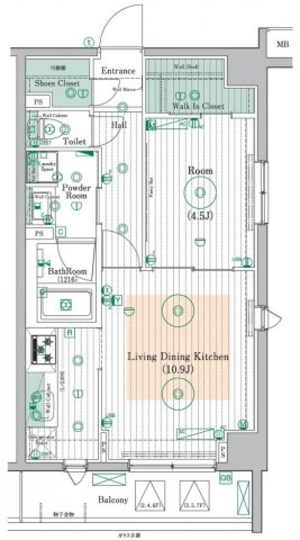 ブライズ高円寺 305号室［ペット可］の間取り図