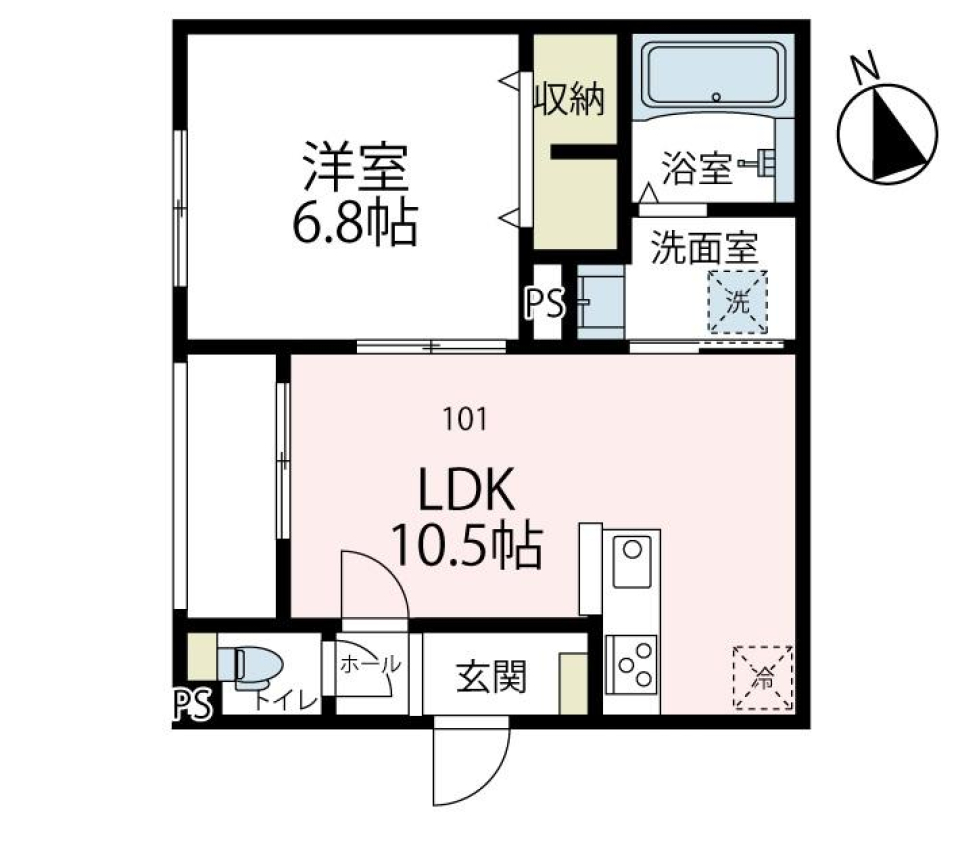 ＲＯＹＡＬリーク 101号室の間取り図