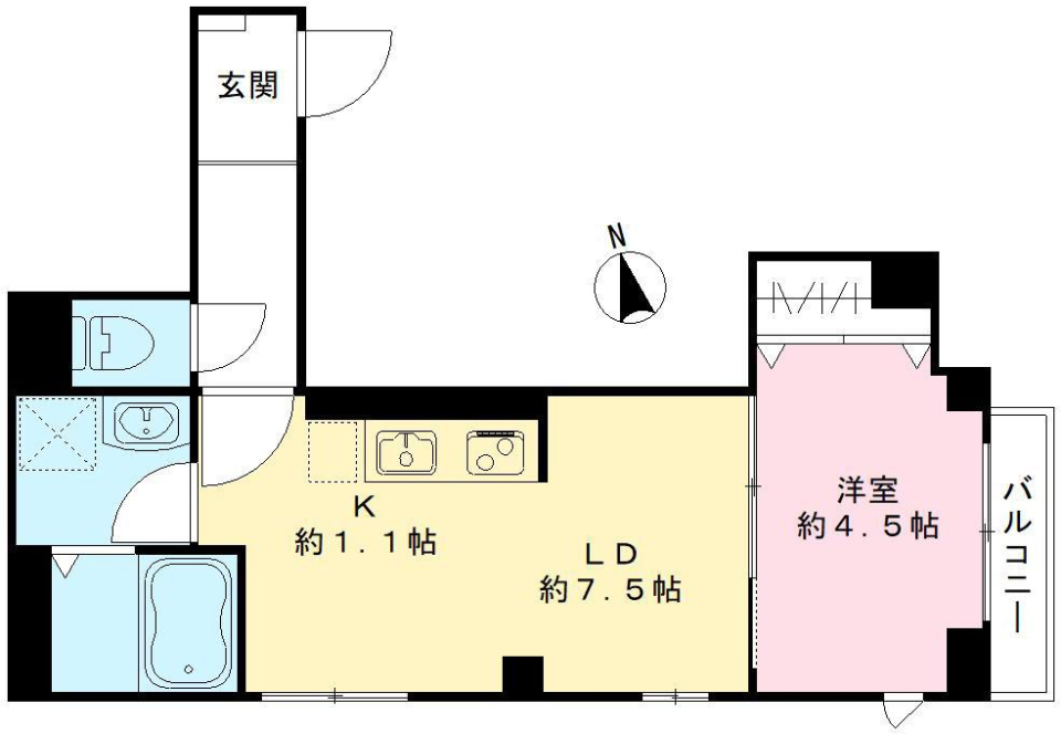 オークレール上落合　103号室［新築］の間取り図