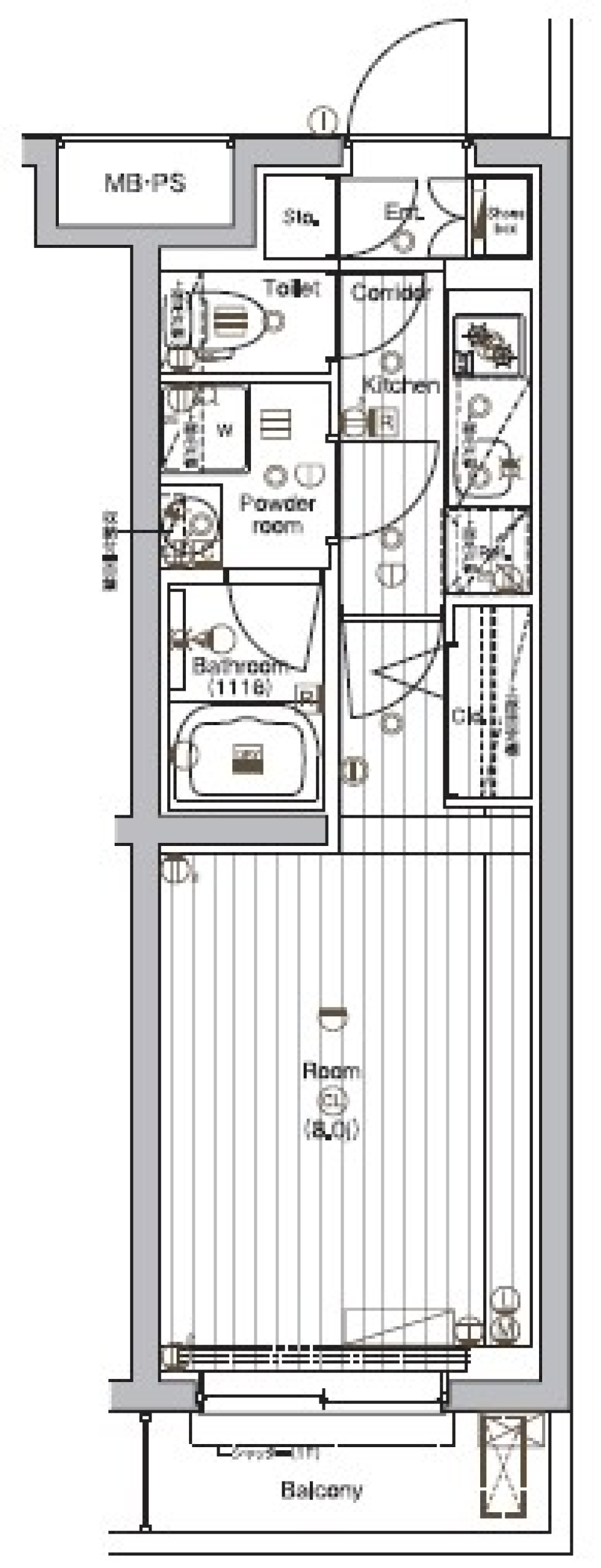 PREMIUM CUBE G 三軒茶屋　301号室［ペット可］の間取り図