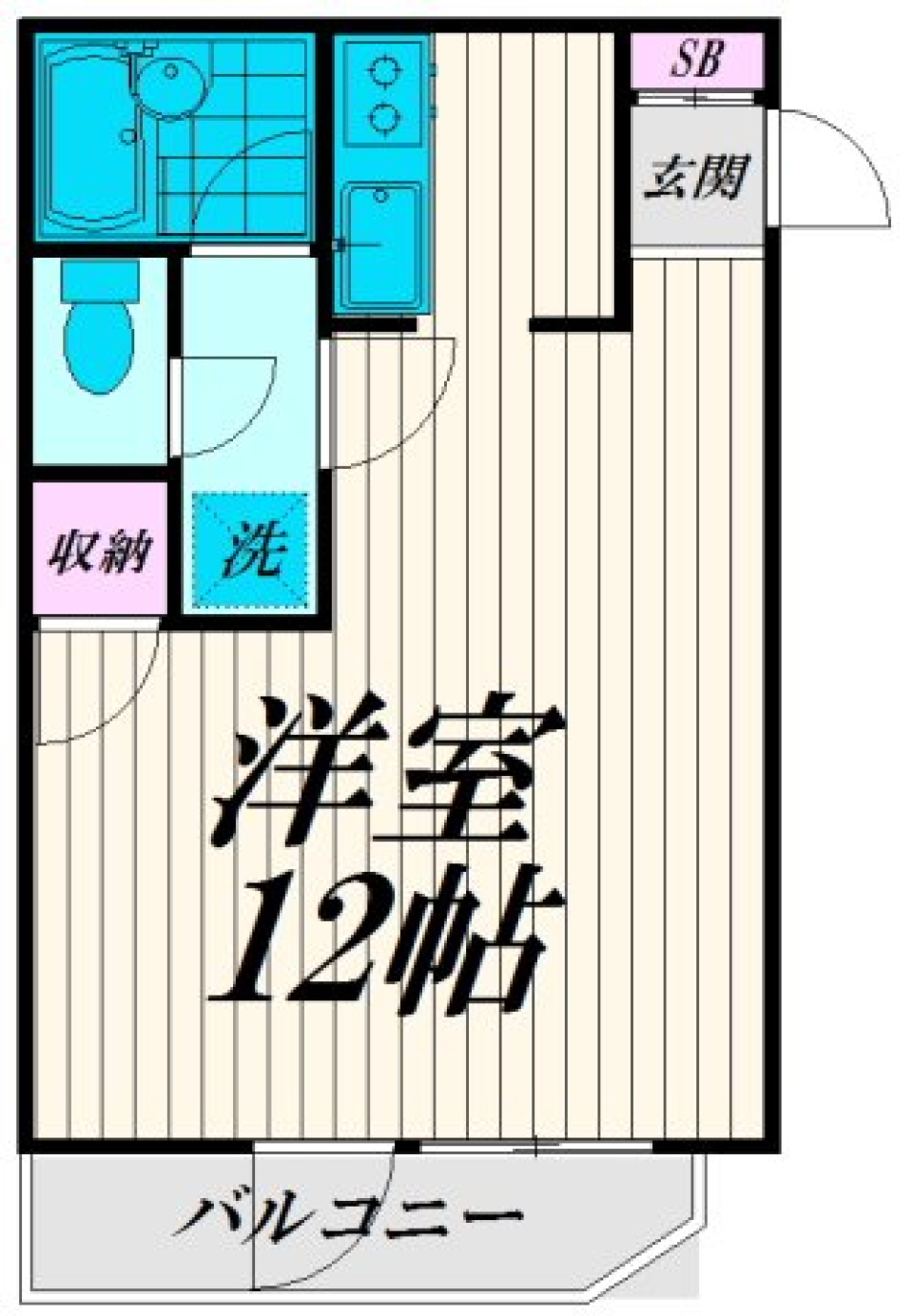 oak hills（オークヒルズ） 302号室［ペット可］の間取り図