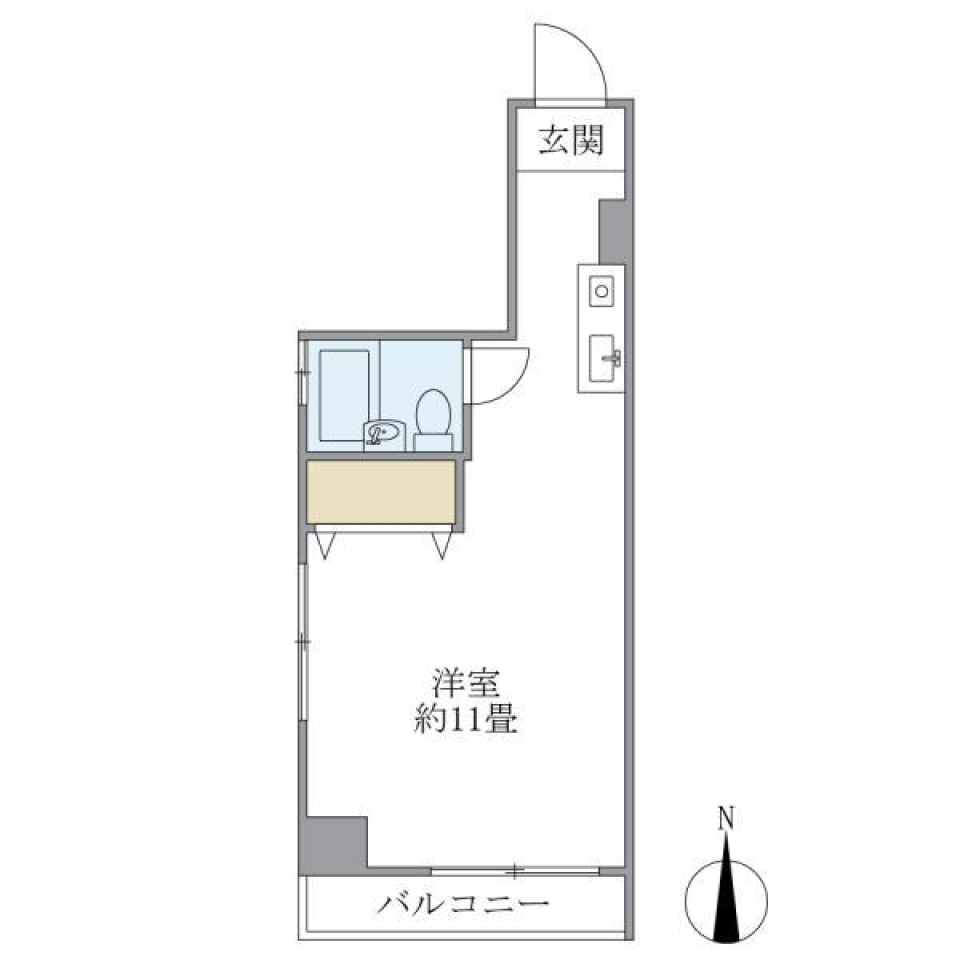 ハウスチェリー上馬 602号室の間取り図