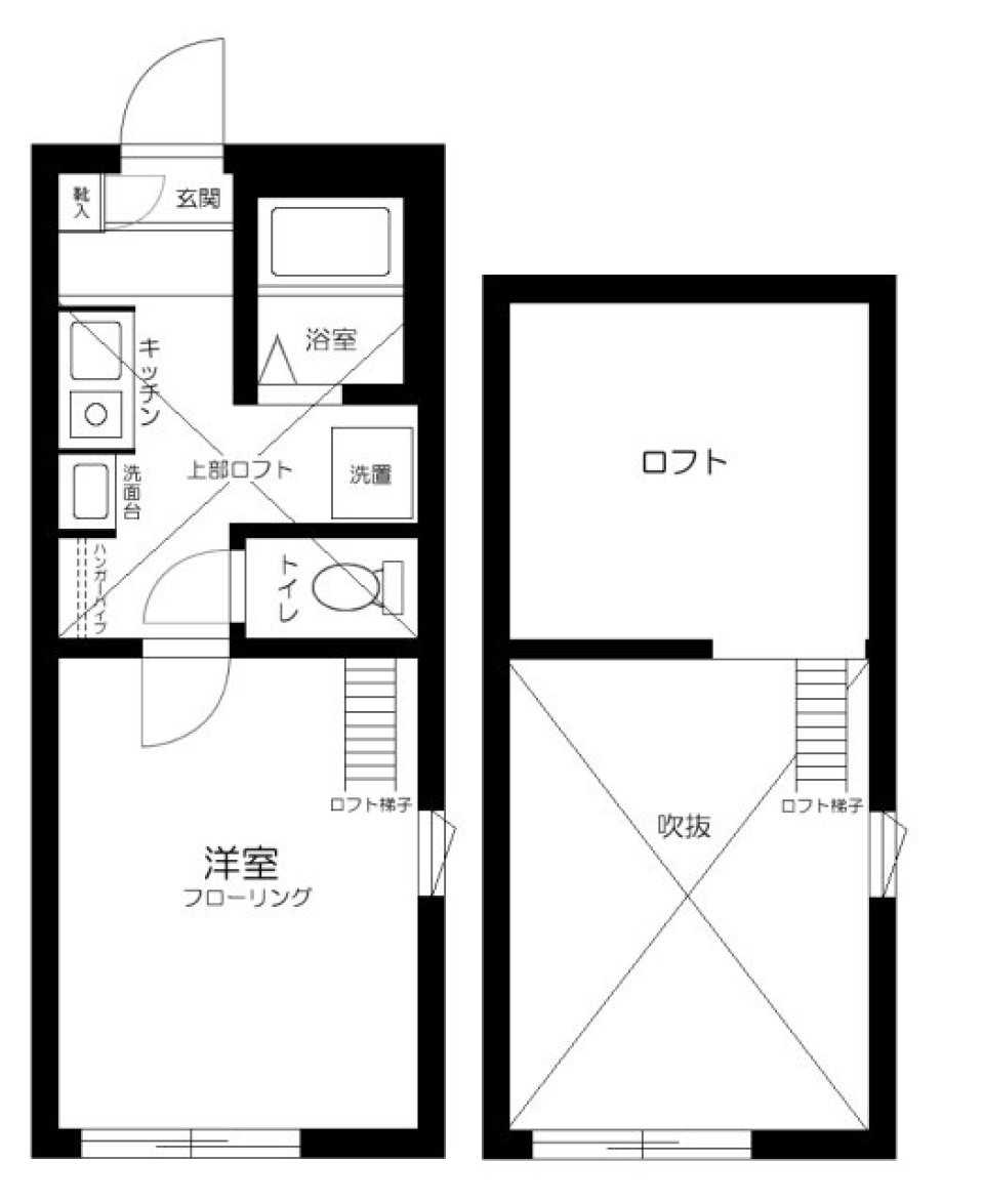 esora萩中 103号室の間取り図