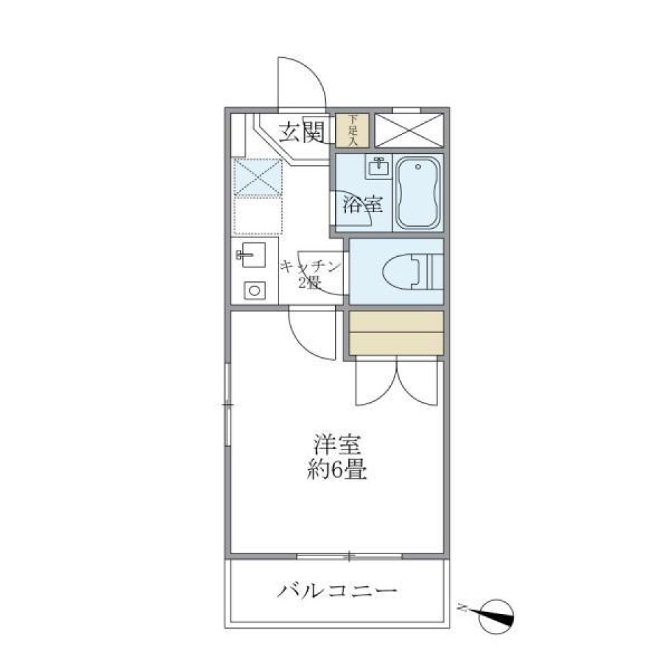 グリーンヒルＶＩＩ 201号室の間取り図