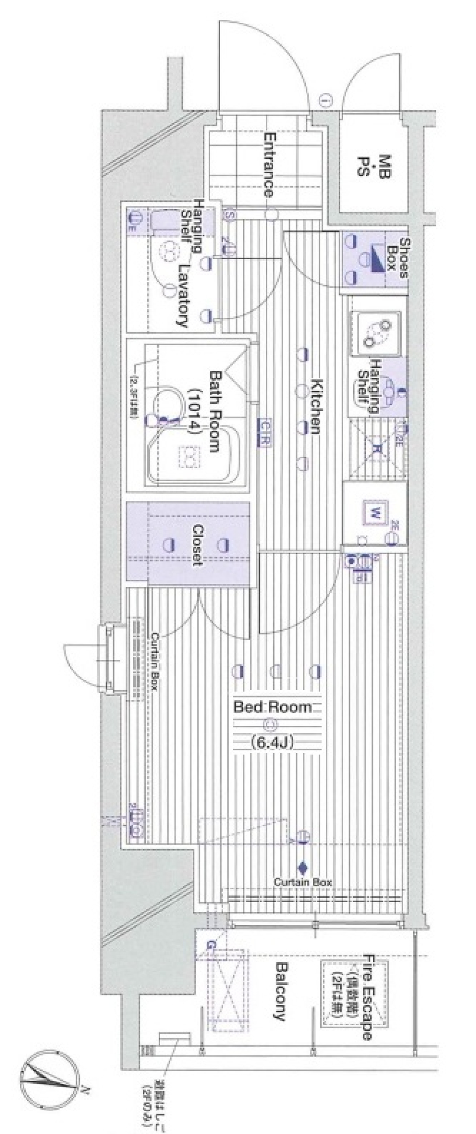 レクシオシティ王子神谷 503号室［ペット可］の間取り図