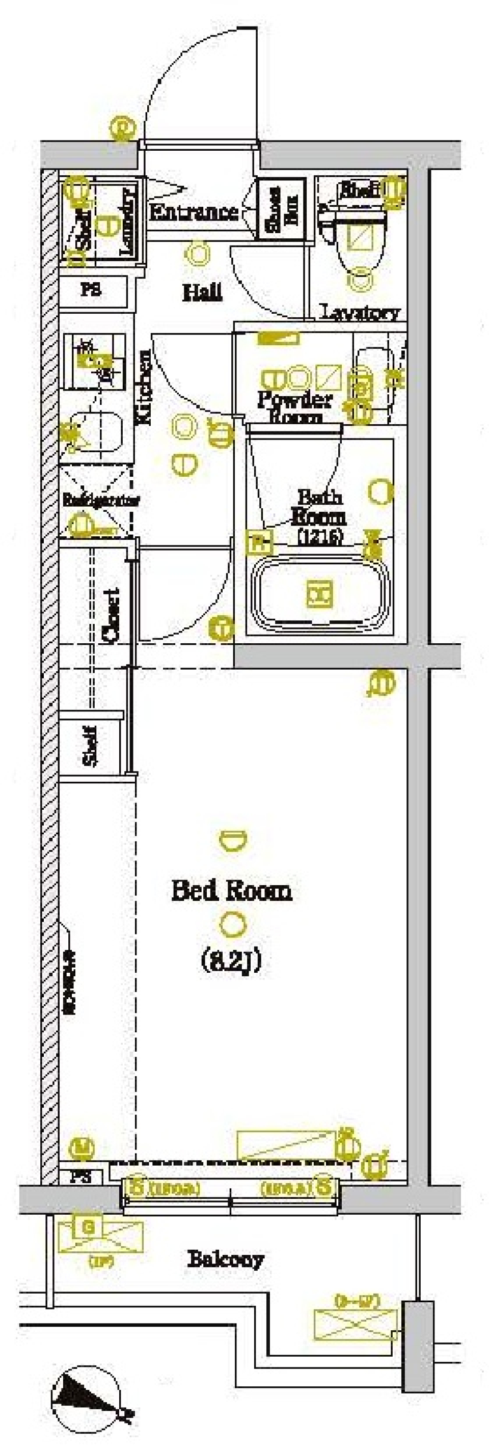 DIPS赤羽北EAST 202号室［ペット可］の間取り図