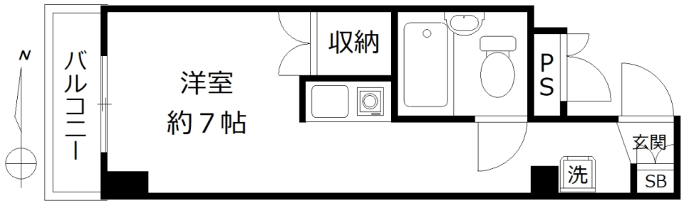 まるいわパレス世田谷Ⅲ 207号室の間取り図