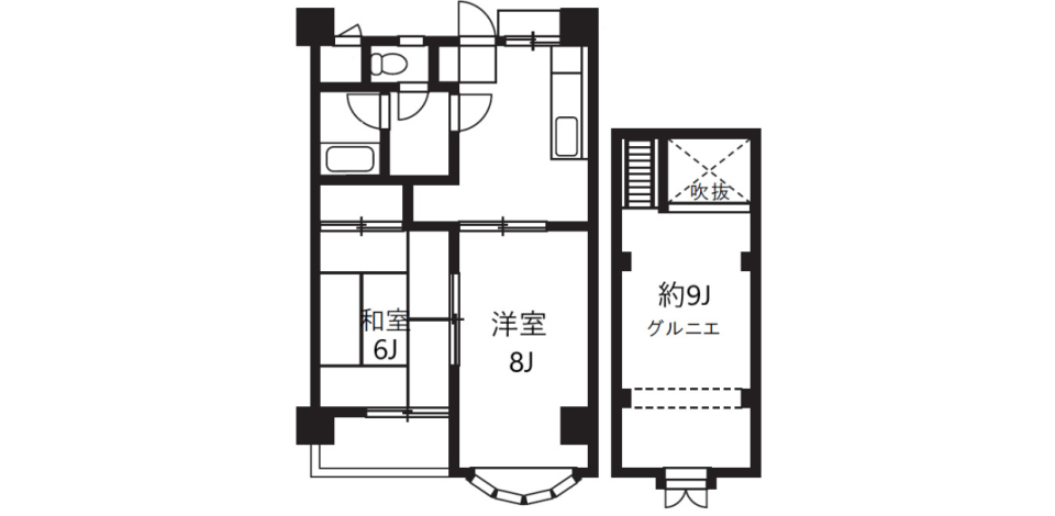 イーグランド光が丘 402号室の間取り図