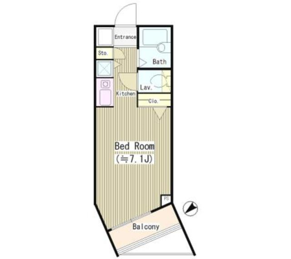 ハイツ中目黒 108号室の間取り図