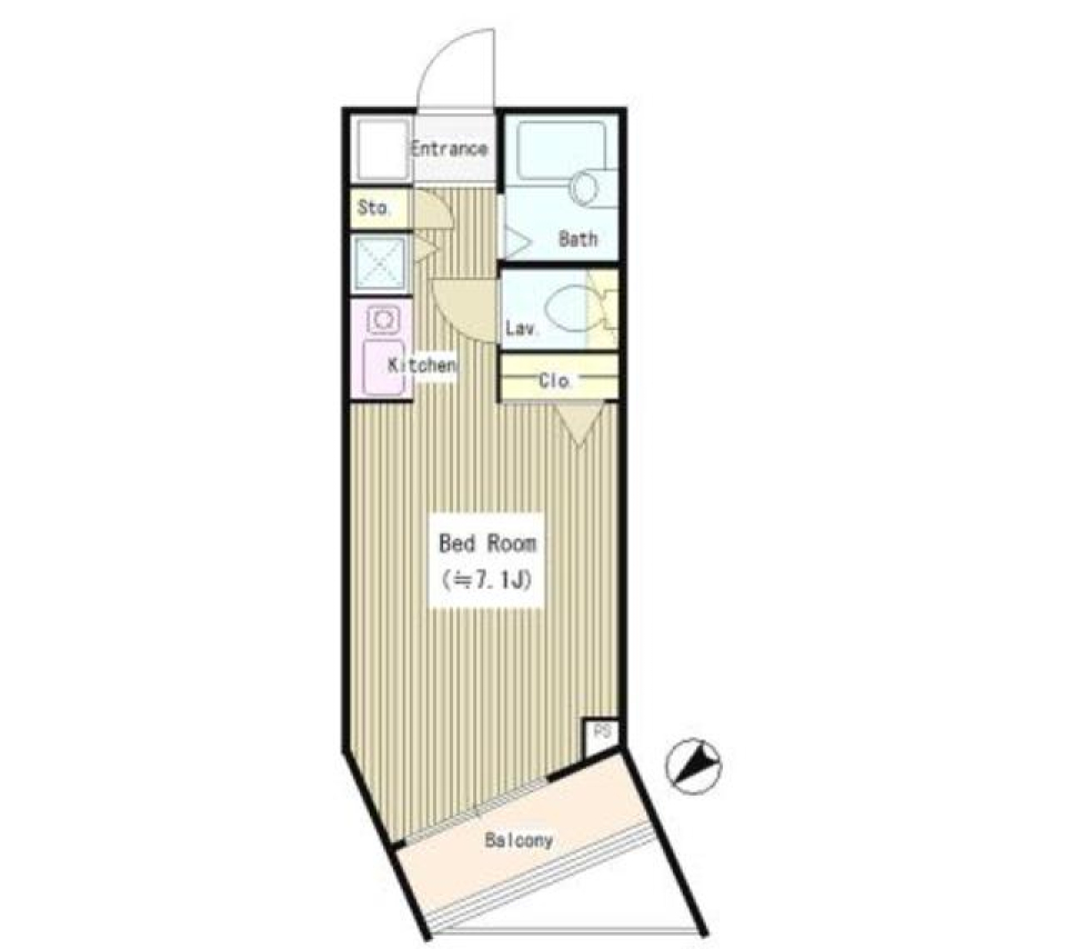 ハイツ中目黒 213号室の間取り図