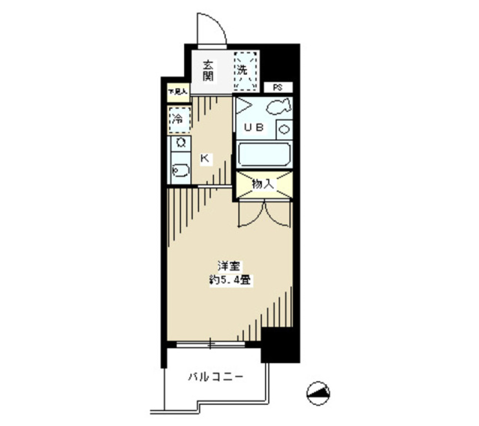 フォレスタ御苑前 504号室の間取り図