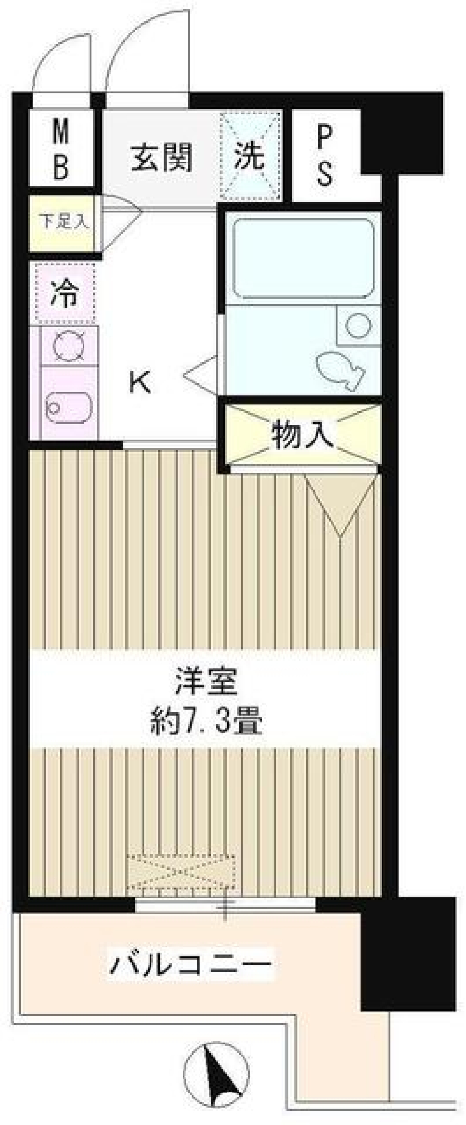 フォレスタ御苑前 305号室の間取り図