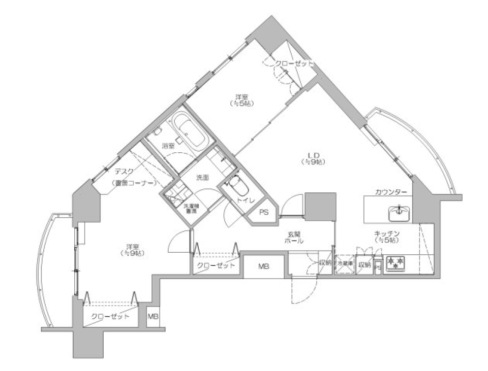 プライムアーバン千住　606号室の間取り図