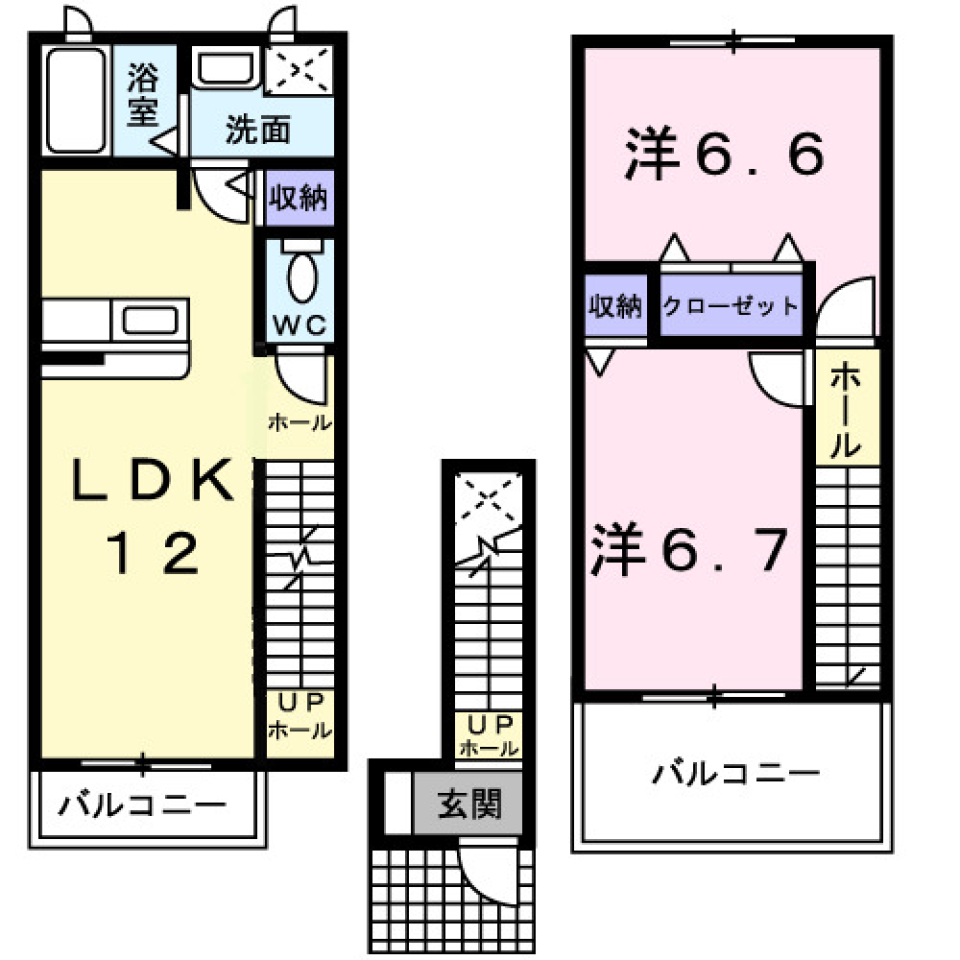 リス・ブラン 202号室の間取り図