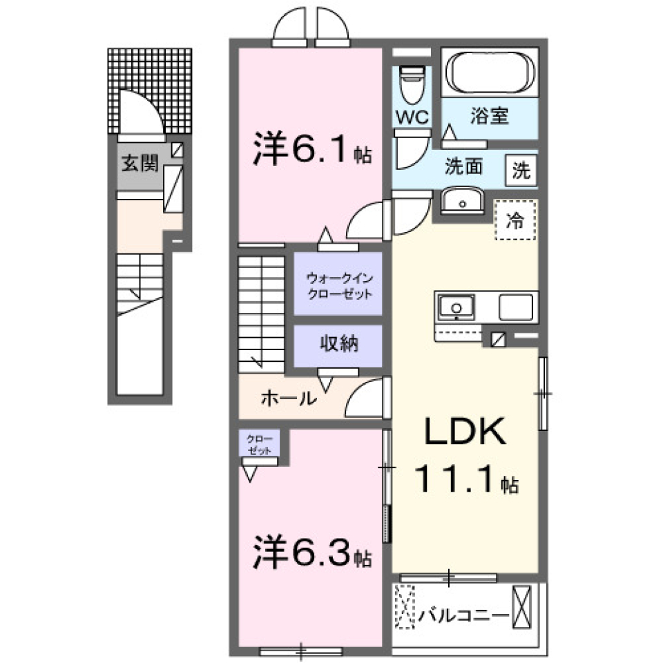 グラン　ボヌール 201号室［新築］の間取り図