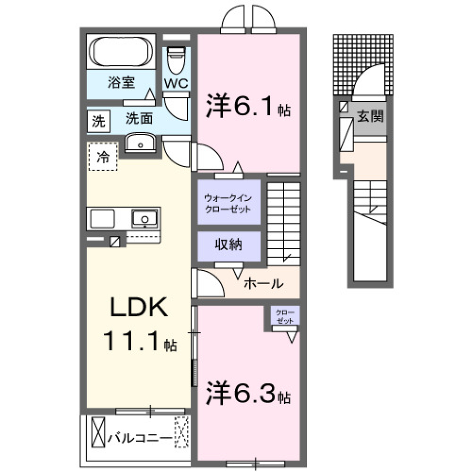 グラン　ボヌール  203号室［新築］の間取り図