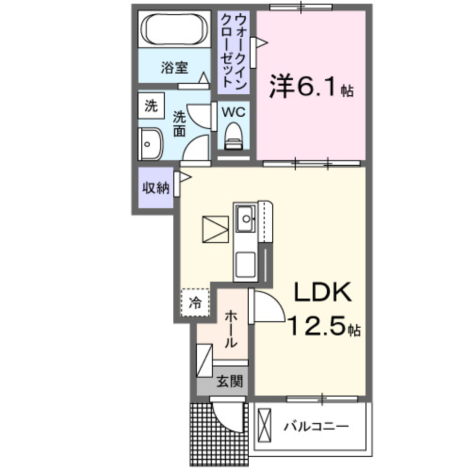 Ｓ・ラシーヌⅡ　102号室［新築］の間取り図