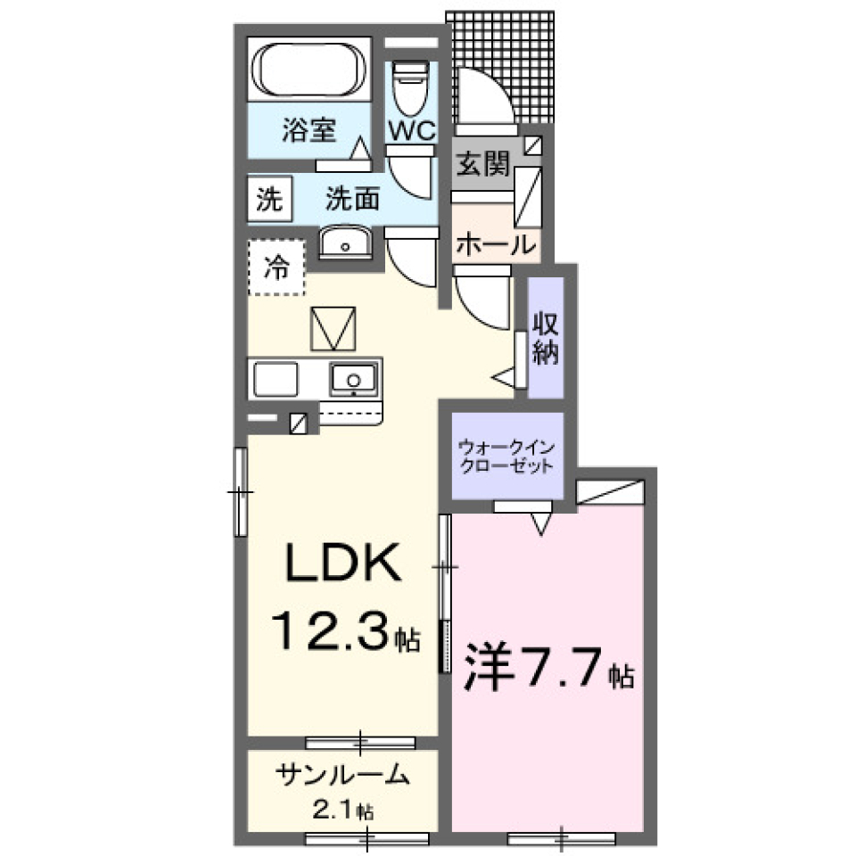 グラン　ボヌール　105号室の間取り図