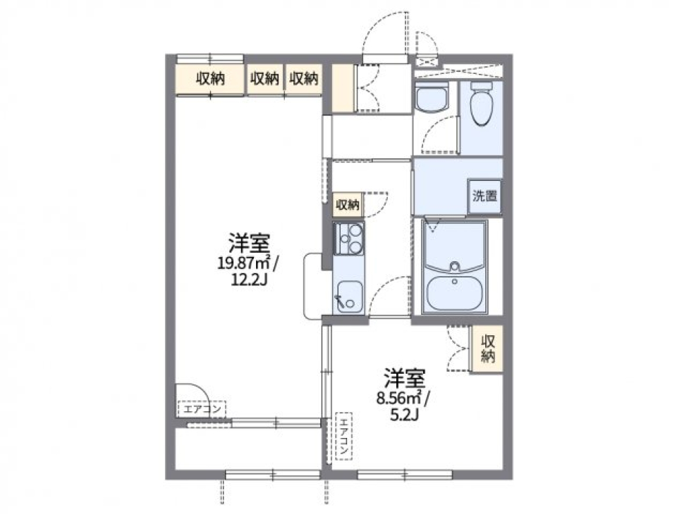 レオパレスルミュールⅠの間取り図