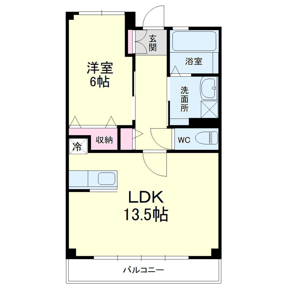 シンプルな魅力いっぱいの間取り図