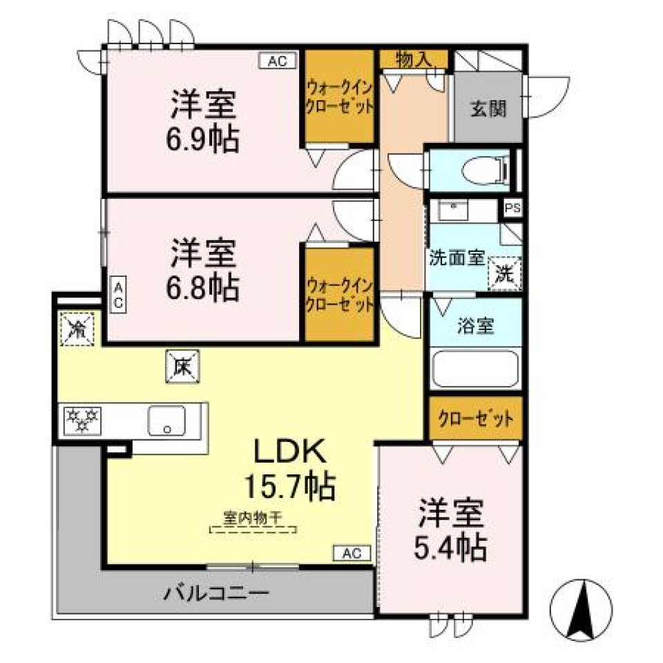 毎日立ちたくなる場所［ペット可］の間取り図