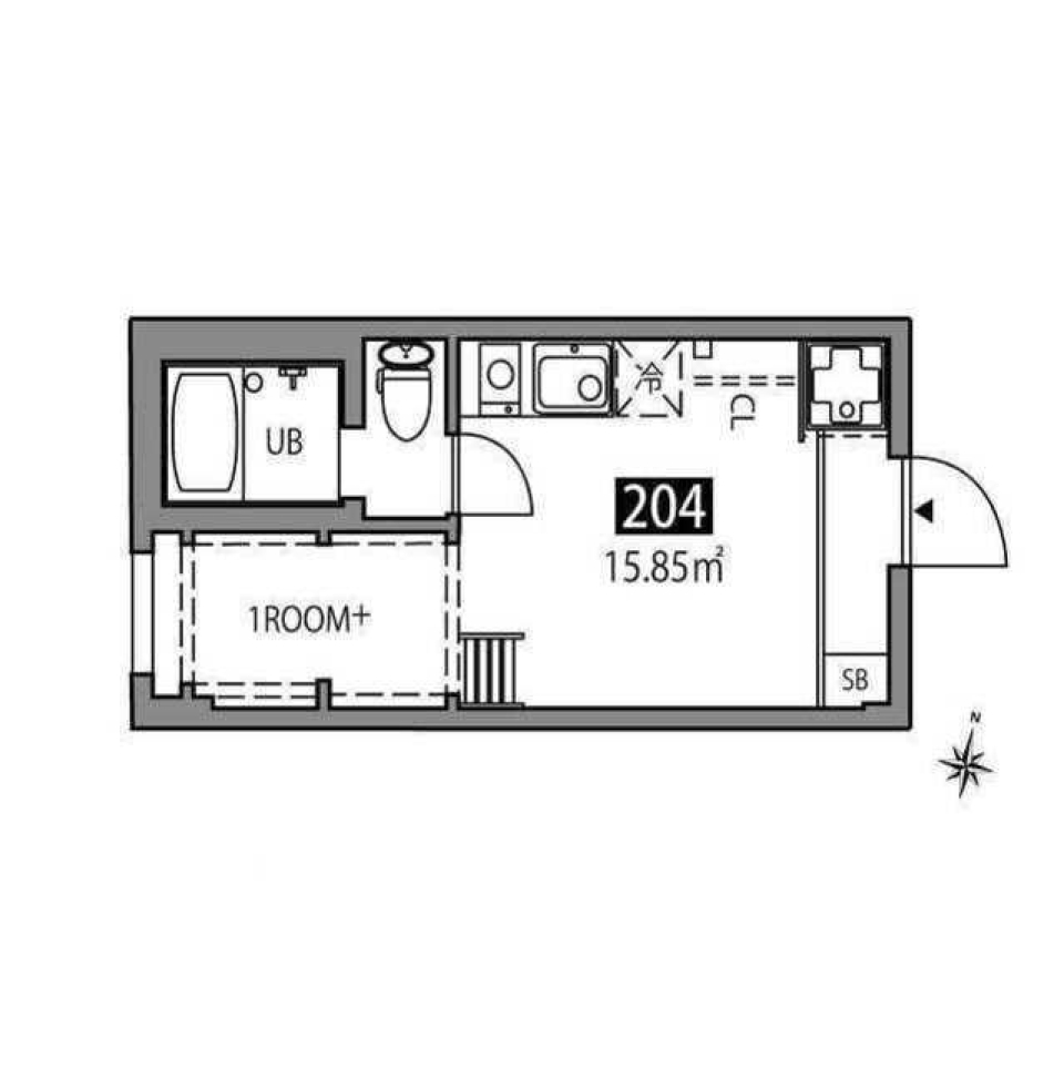 マツバラハウス 204号室の間取り図