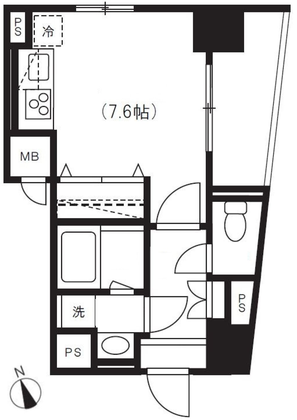 フォレストヒルズ立川　403号室の間取り図