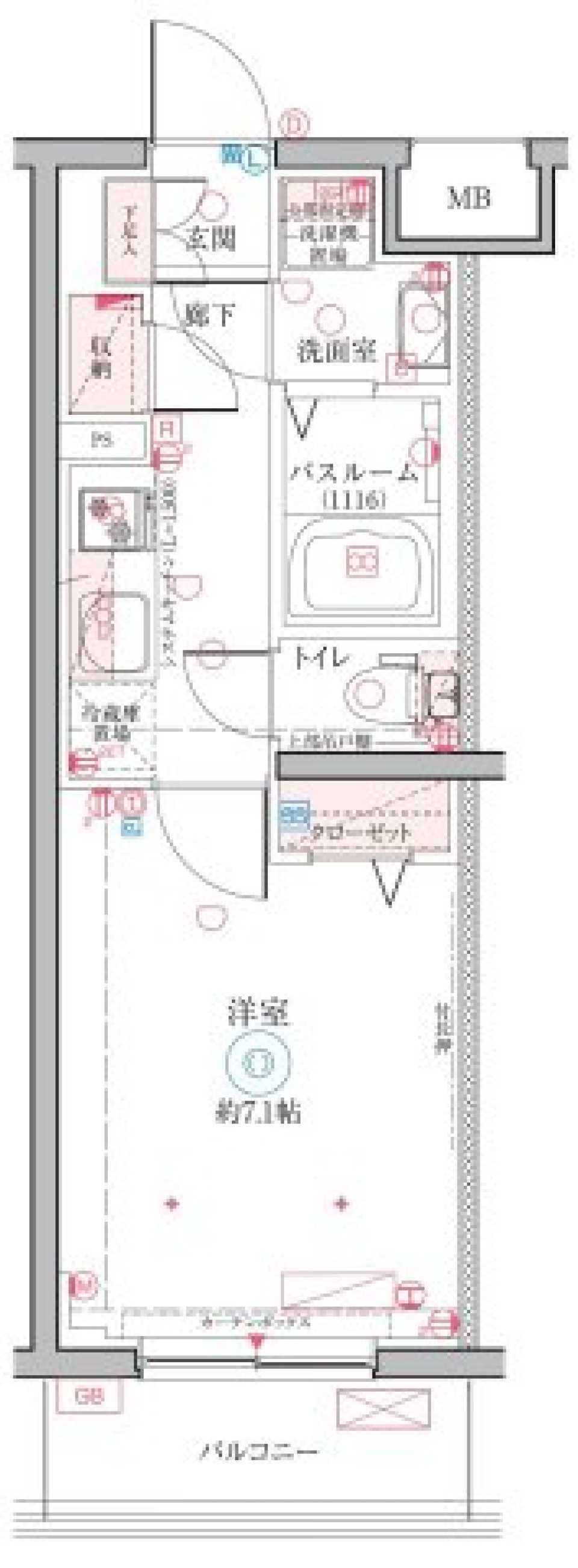 クレヴィスタ大塚　401号室［ペット可］の間取り図