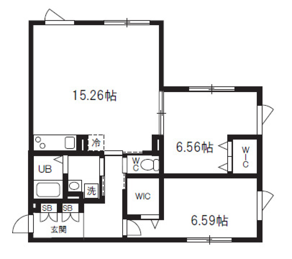 エルファーロ大井町　404号室［ペット可］の間取り図