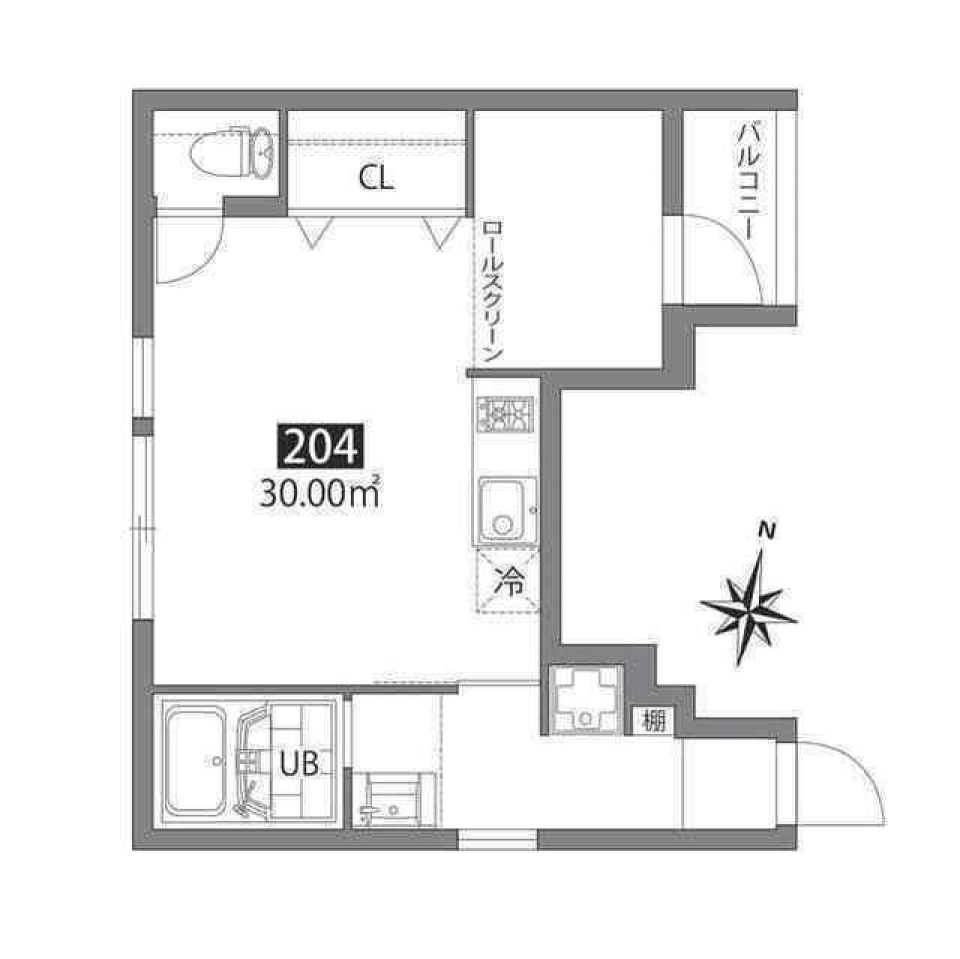 品川テラス　204号室の間取り図