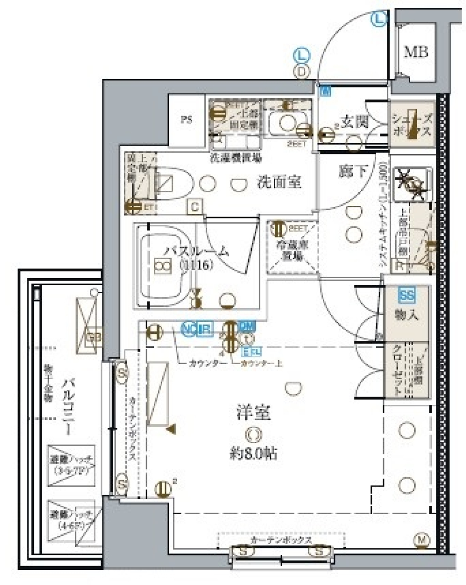 クレヴィスタ大島Ⅰ　301号室［ペット可］の間取り図