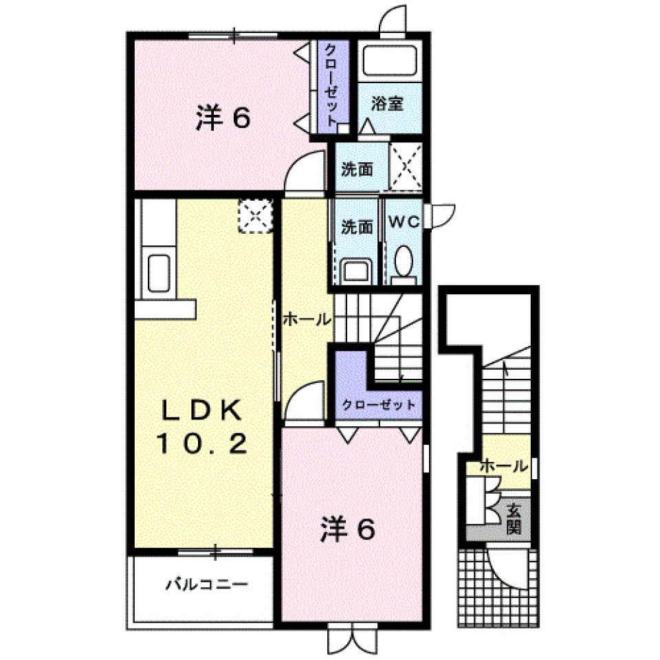 グレース 201号室の間取り図