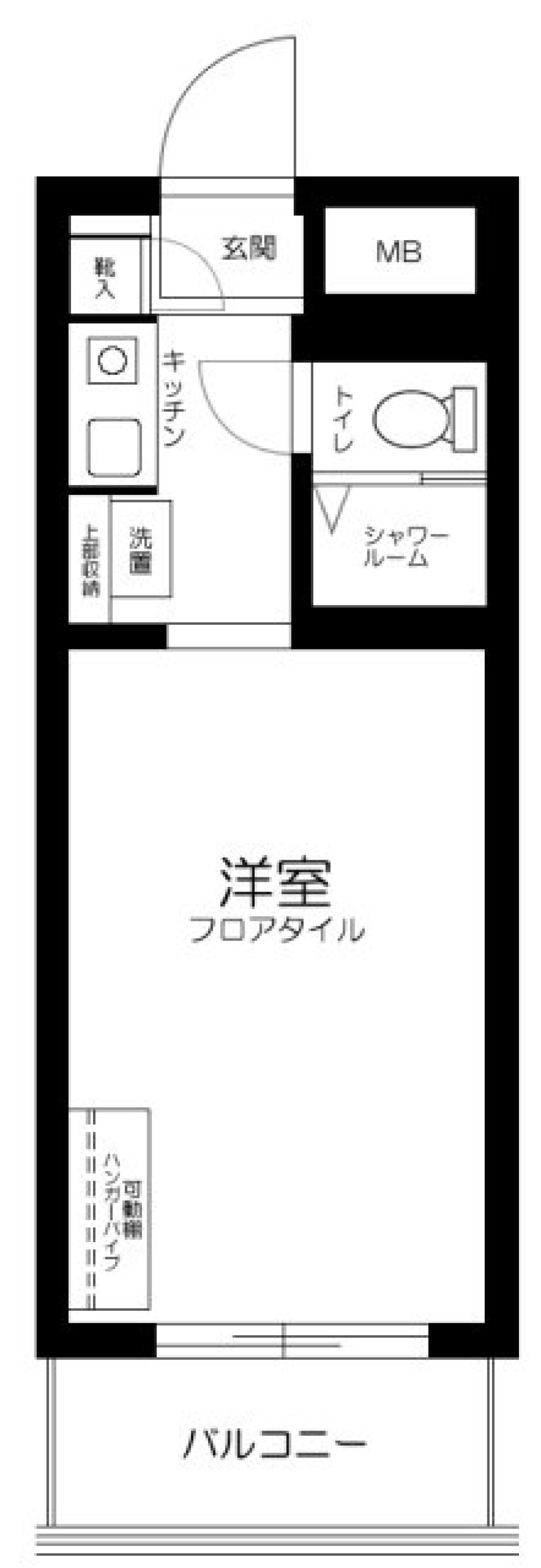 グローリア初穂池上 302号室の間取り図