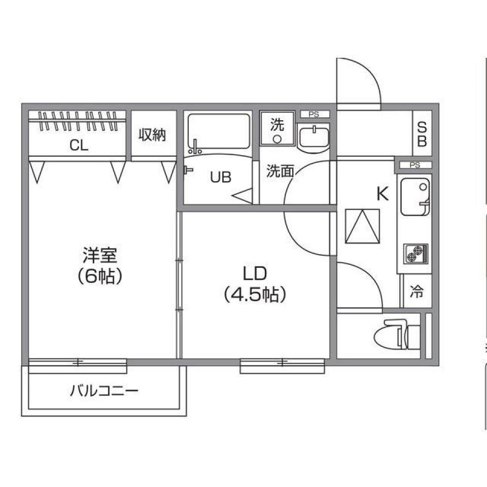 リバーヒルズ仙川　203号室の間取り図