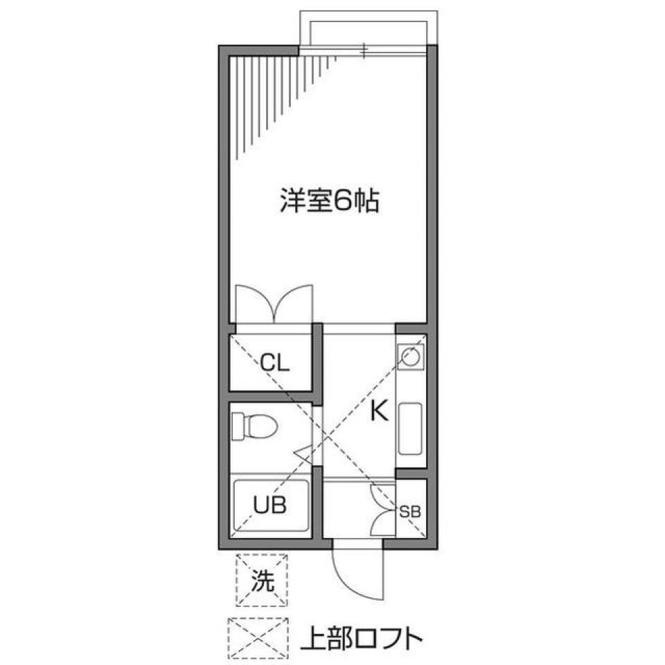 センチュリー入間町　202号室の間取り図