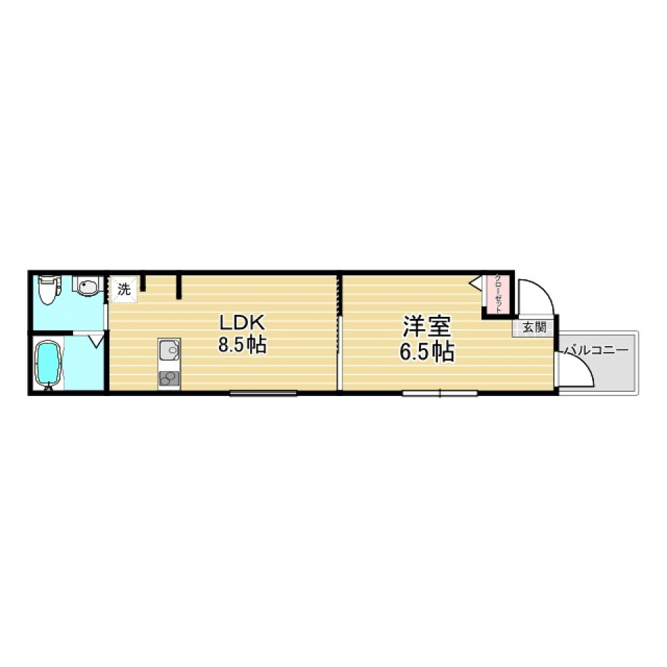 メルディア梅島Ⅳ　302号室［ペット可］の間取り図