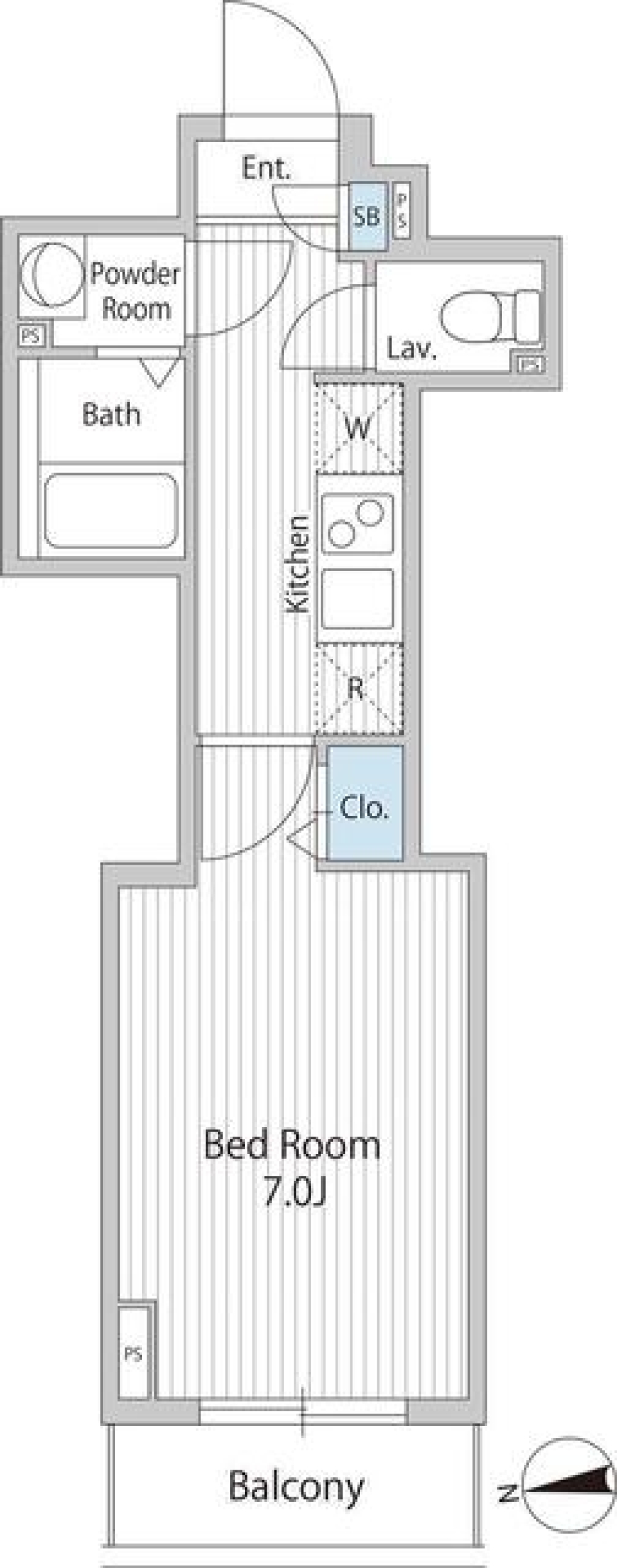 フィラージュ白金　302号室の間取り図