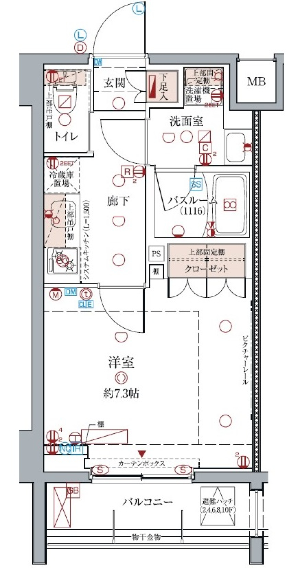 クレヴィスタ亀戸Ⅲ 204号室［ペット可］の間取り図