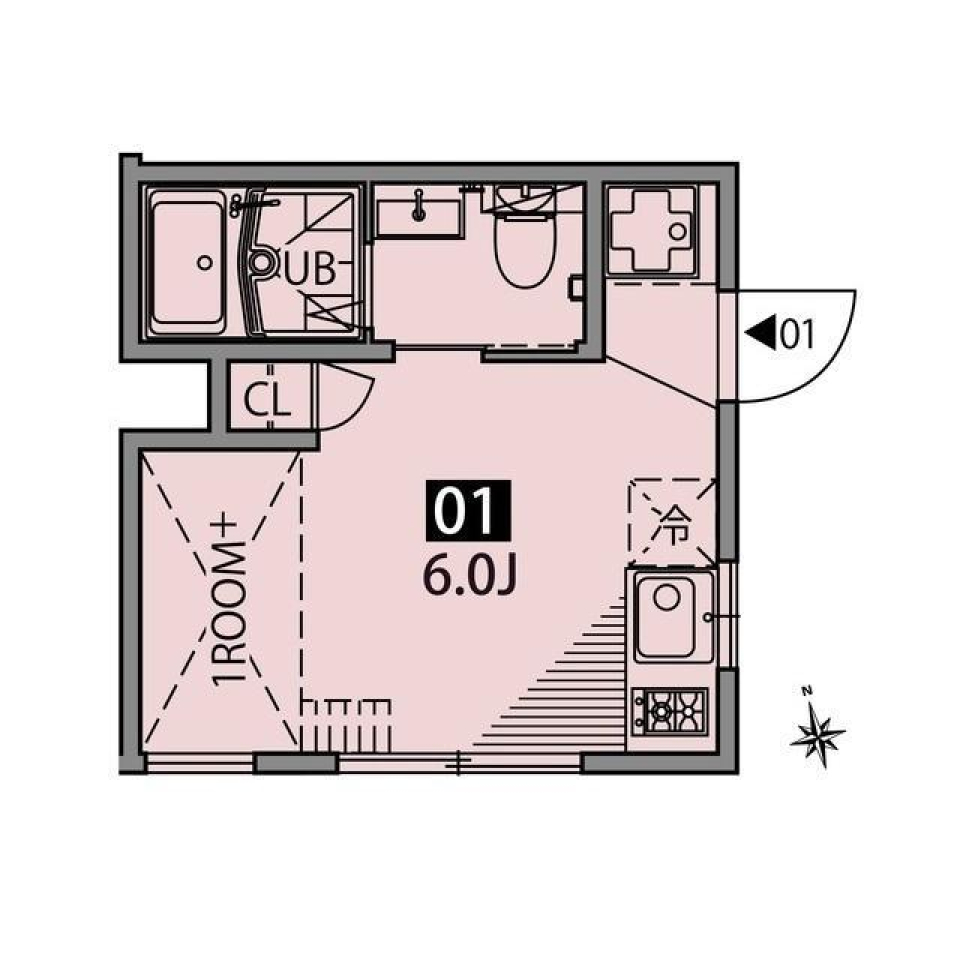 テラス上北沢 01号室の間取り図