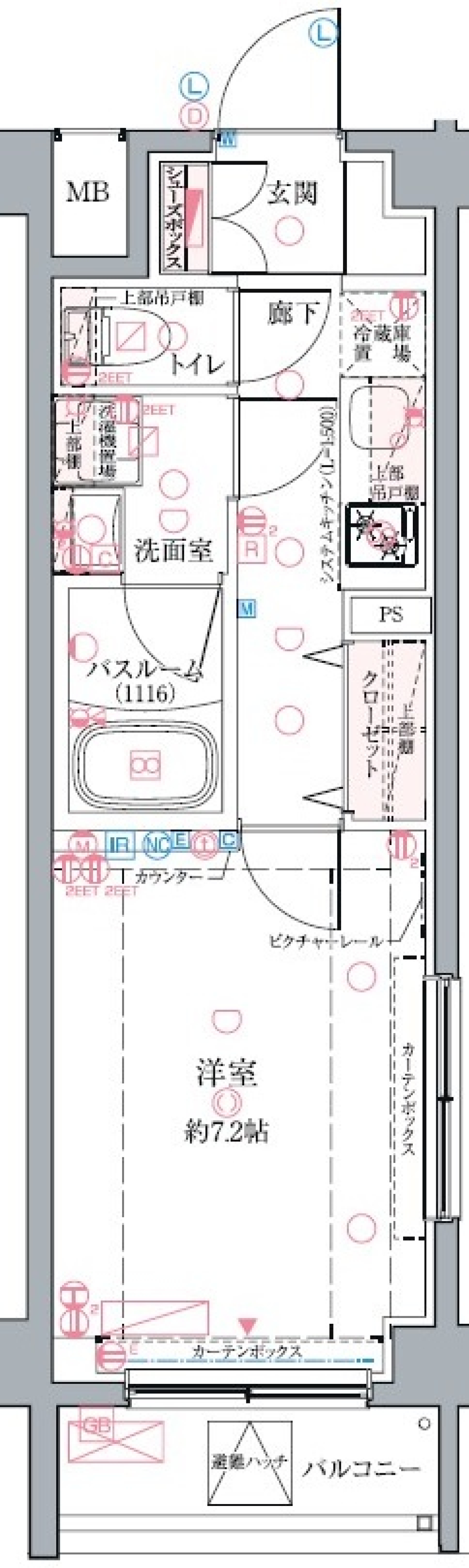 クレヴィスタ練馬桜台Ⅱ　504号室の間取り図