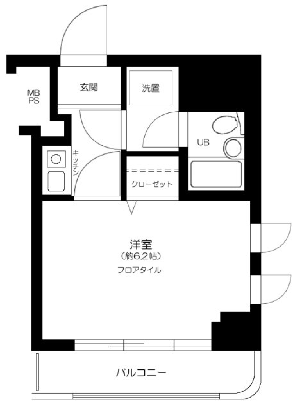 ライオンズマンション中野第五 217号室の間取り図