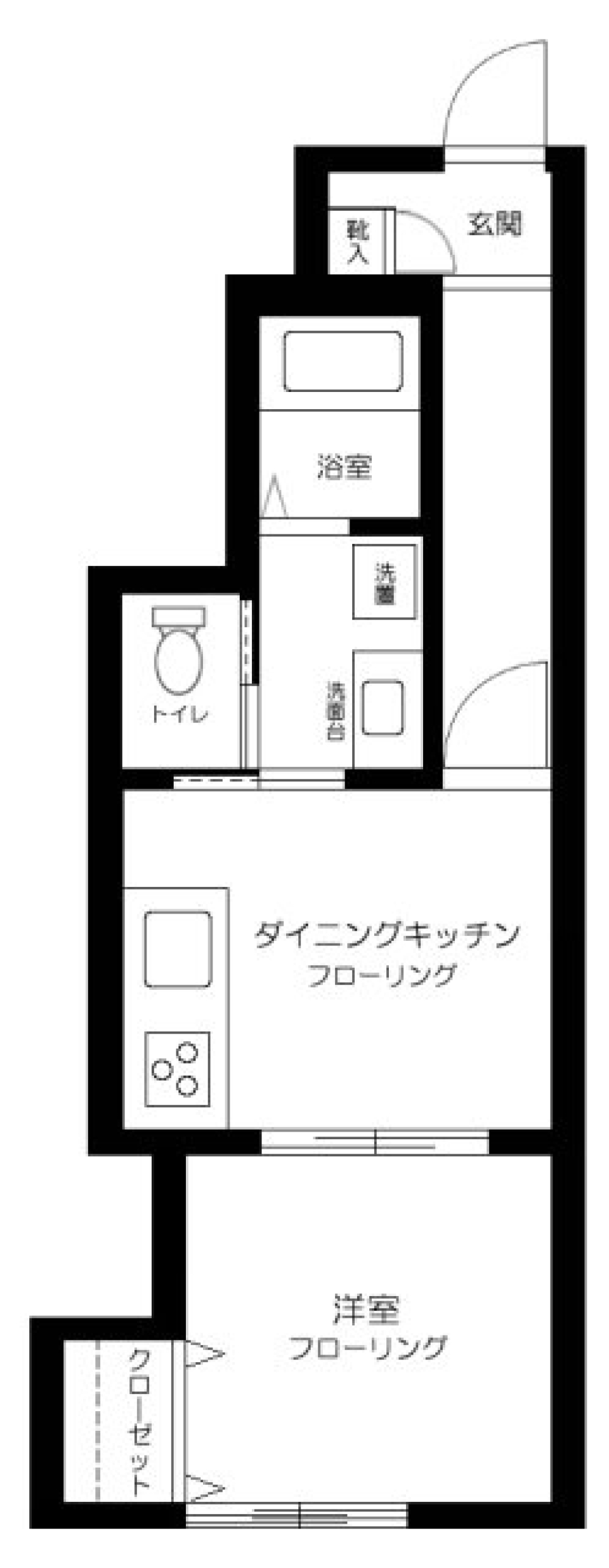 casa bonheur　102号室の間取り図